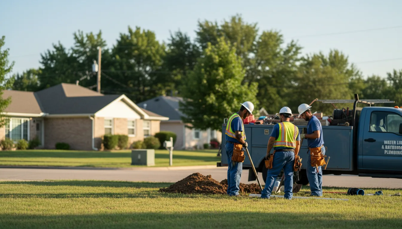 Residential water line and bathroom plumbing service in Nedrow, NY